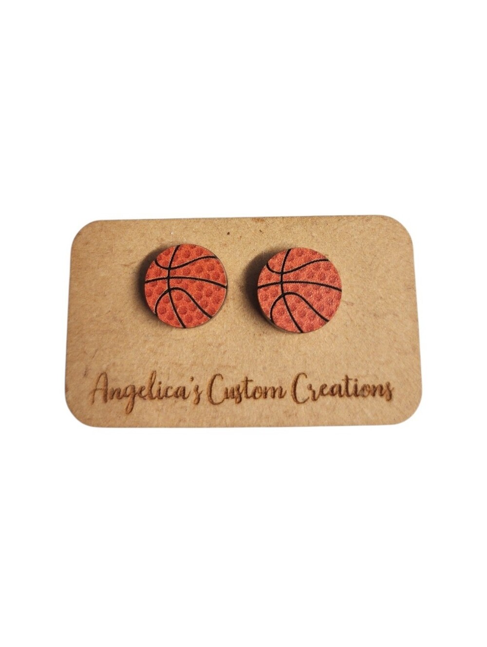Court Side Hoop Acrylic Stud Earrings